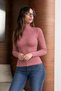 Women's High Collar Slim Fit Lycra Powder Knitwear - 2