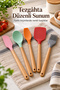 Kitchen Spatula Set with Different Shapes and Colorful Heads
