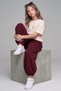 Girl's 9-14 Years Old Cotton Jogger Sweatpants Burgundy - 2