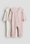 2-pack cotton sleepsuits - 2