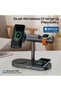 Synergy-Ultra 7-in-1 Qi2.2 25W Magnetic Wireless Charging Station with Strong Magnetic Hold TEC Cooling Fan, Apple Watch Charger, Dual Device Charging and LED Ambient Light Synergy-Ultra.Black - 5