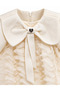 Baby Girl Ecru Ruffle Dress with Bolero, Stylish Special Occasion Combination - 3