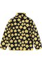1061 Women's Daisy Patterned Fleece Sweatshirt with Side Pockets and Zipper - 6