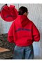 With Love Printed Cotton 3 Thread Threaded Oversize Sweatshirt