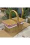 Wicker basket with lid سلة خوص بغطاء - 2
