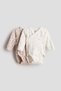 2-pack cotton wrapover bodysuits