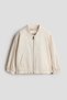 Linen-blend bomber jacket