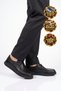 Black Skin Genuine Leather Lace-Up Men's Casual Shoes 632911