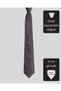 Grey Pinstripe Black Silk Tie – 8 cm Wide - 4