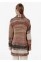 Relax Fit Openwork Detail Color Gradient Cardigan - 5