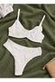 Cotton Comfort Stretch Underwire Plain Cotton Bra Panties Underwear Set - 3