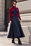 Baklava Pattern Sweater Claret Red Hm2976 - 5