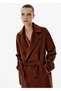 Double-Breasted Cut Brown Wool Coat
