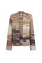 Relax Fit Openwork Detail Color Gradient Cardigan - 6