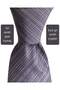 Gray Striped Classic Silk Tie – 8 cm Wide - 2