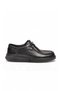 Black Skin Genuine Leather Lace-Up Men's Casual Shoes 632911 - 2