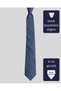 Blue Patterned Navy Blue Silk Tie – 8 cm Wide - 4