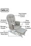 - Luxury Nursery Glider Chair & Ottoman Beige - 7