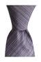 Gray Striped Classic Silk Tie – 8 cm Wide - 6