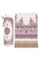 Plum Palace Pattern Velvet Prayer Rug with Pouch