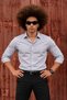 Men's Classic Stylish Long Classic Buttoned Gray Shirt - 3