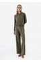 High Rib Green Cashmere Knitwear Trousers - 2
