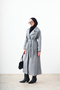 Women's Double Pocket Tie-Down Coat Gray - 4