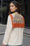 Ethnic Shawl Patterned Collar Shoulder Scarf 60X55 cm - 3