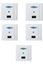 Electro Wolf HDMI/VGA/AUX Modular Wall Socket - Multi-Function Face Plate for Home/Office (Pac