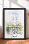 6 Piece Balconies and Squares Framed Painting Set Italy Posters Wall Decor Sixmx39 - 4