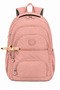 Ultra Luxury Unisex Crinkle Fabric High School, Middle School Backpack with Double Compartment Pen Holder and Keychain - 2