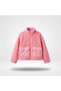 Children's Pink Plush Jacket with Stand Collar, Zipper Closure, Flap Pockets, Teddy Coat - 3
