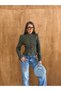 Women's Scuba Suede Jacket with Stand Collar, Buttons, Eyelet Lacing, Detailed Stylish Design - 5