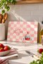 Glass Cutting Board Sweet Moments Powder Pink Checkered Cupcake Themed - Glass Cutting Board |   20cm X 30cm - 2