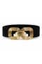 Women's Gold Buckle Wide Elastic Belt – Flexible Belt – Dress and Jacket Belt - 2