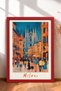 6 Piece Naples, Milan and Rome Framed Art Set Italy Posters Wall Decor Sixmx15 - 3