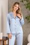 Premium Satin Fabric Buttoned Long Sleeve Ribbed Satin Fabric Suit - 2