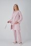 Guipure Lace Detailed V-Neck Buttoned Maternity Pajama Set with Maternity Dress, Set of 3 - 2