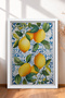 6 Piece Lemon Tile Patterns Framed Painting Set Italy Posters Wall Decor Sixit24 - 4
