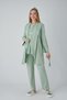 Guipure Lace Detailed V-Neck Buttoned Maternity Pajama Set with Maternity Dress, Set of 3 - 2