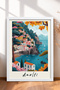 6 Piece a Day in the Riviera Framed Painting Set Italy Posters Living Room Kitchen Gallery Wall Sixmx18 - 4