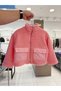 Children's Pink Plush Jacket with Stand Collar, Zipper Closure, Flap Pockets, Teddy Coat - 2