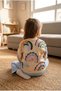 Girl's Rainbow Patterned Sweatshirt 2-Piece Top and Bottom Set Ak15636 - 5