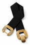 Women's Gold Buckle Wide Elastic Belt – Flexible Belt – Dress and Jacket Belt