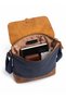 Genuine Leather Waxed Canvas Unisex Postman Shoulder Bag – Daily Use Office Tablet Waterproof – 7197 - 3