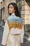 Van Gogh Inspired Wheat Field Pattern Collar Shoulder Scarf 60X55 cm - 3