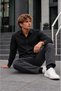 Men's Classic Collar Black Premium Shirt - 3