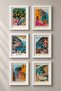 6 Piece a Day in the Riviera Framed Painting Set Italy Posters Living Room Kitchen Gallery Wall Sixmx18