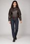 Women's Brown Oversize Asymmetrical Zipper Detailed Faux Leather Jacket with Snap Fasteners - 4