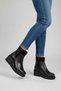 Genuine Leather Wedge Heeled Zippered Women's Boots